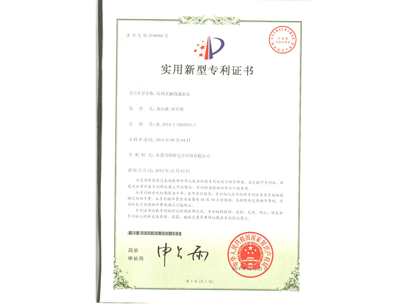 防堵無(wú)刷直流水泵